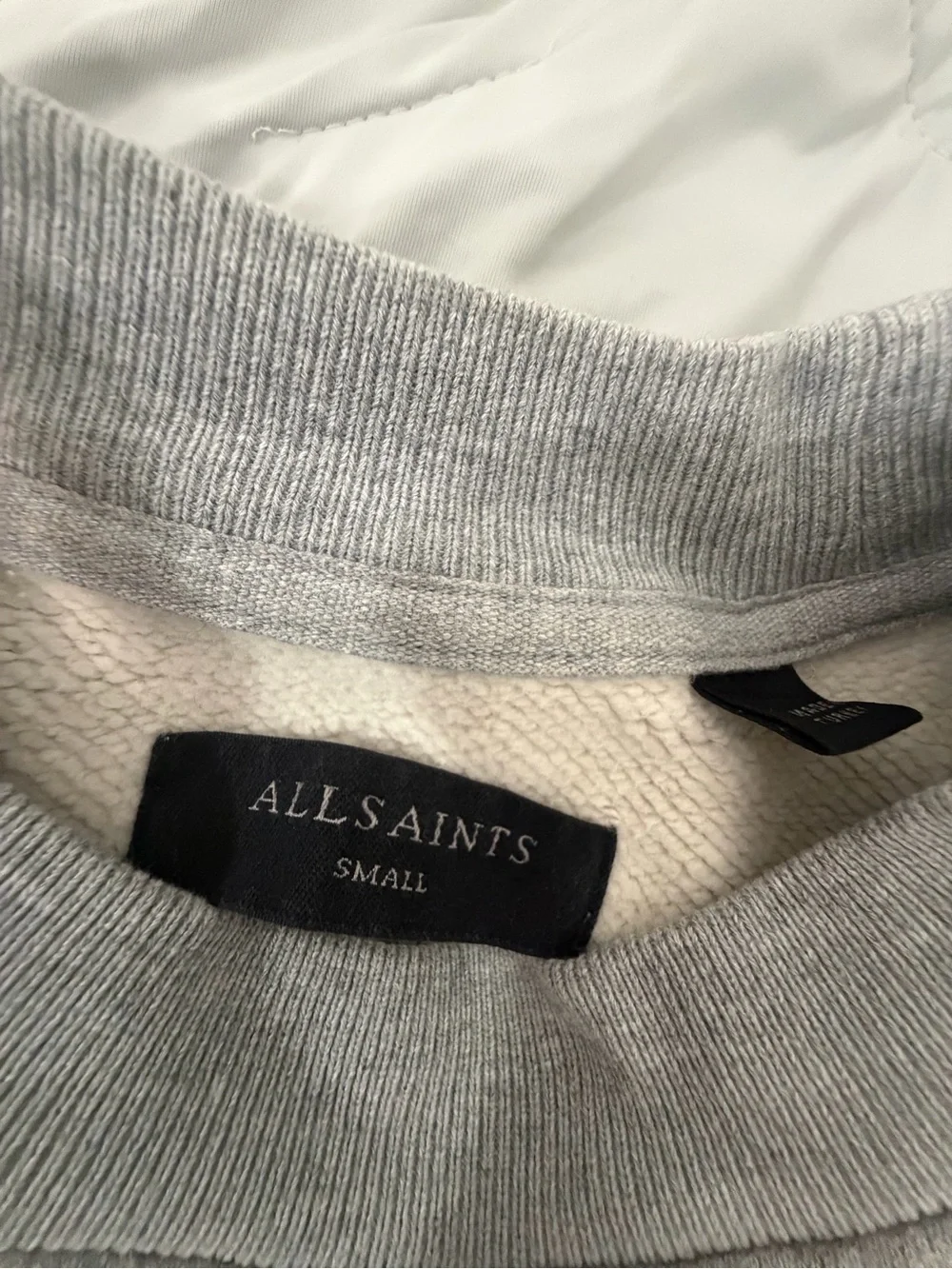 All Saints Light Grey Crewneck Sweatshirt